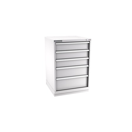 Champion Tool Storage Modular Drawer Cabinet, 5 Drawer, Light Gray, Steel, 28 in W x 28-1/2 in D x 41-3/4 in H S18000502ILCFTB-LG